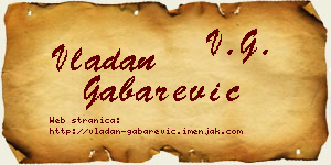 Vladan Gabarević vizit kartica